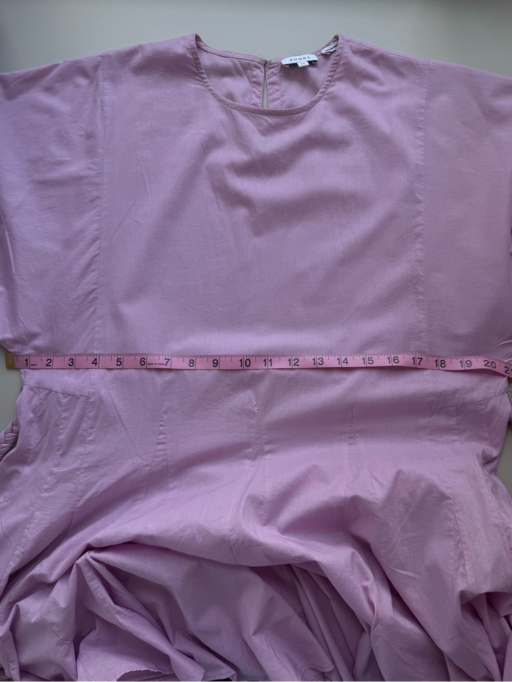 RHODE Lilac Long Sleeve Mini Dress w Braided Belt XS - Picture 11 of 15
